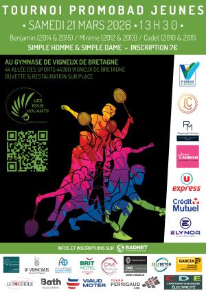 2ème tournoi jeunes du club Les Fous Volants (1er PromoBad)